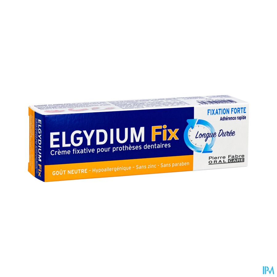 Elgydium Fix Fixation Forte Creme Fixative Gout Neutre 45g