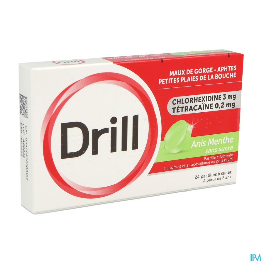 Drill Sans Sucre Anis Menthe Pastille A Sucer 24