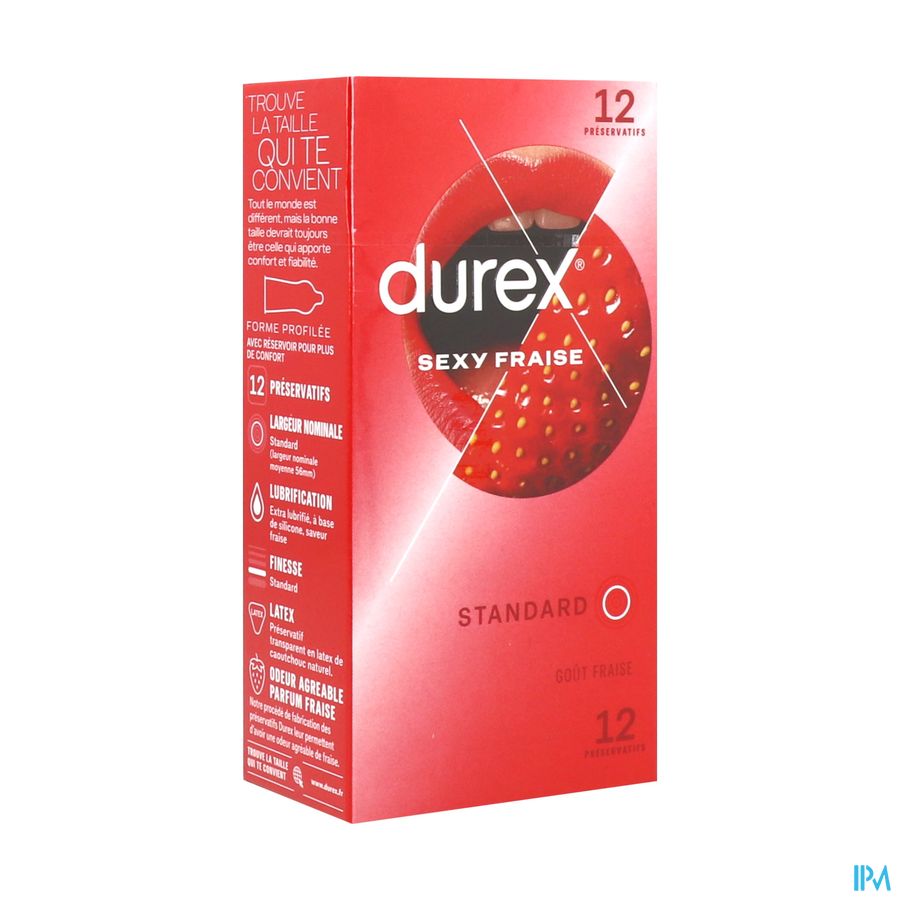 PRESERV DUREX SEXY FRAISE X12