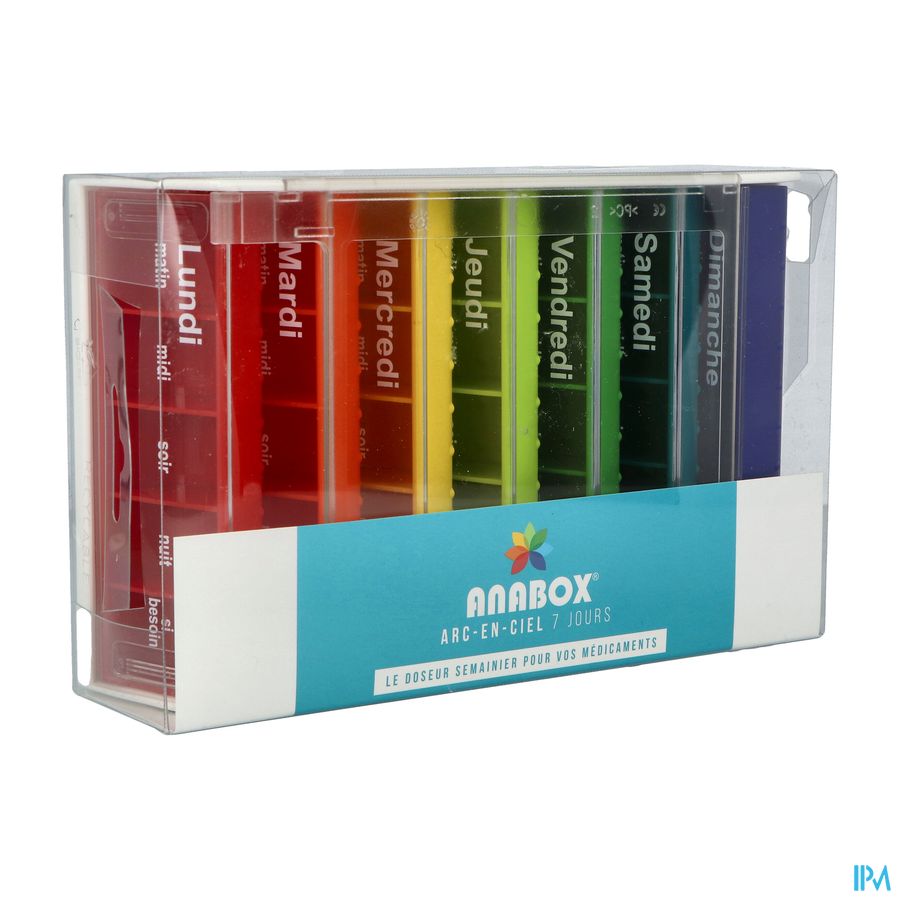 Anabox Pilulier Semainier Arc En Ciel