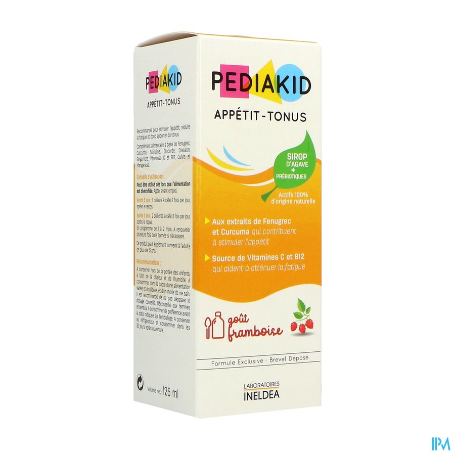 PEDIAKID APPET/TONUS FRAMB SP125ML