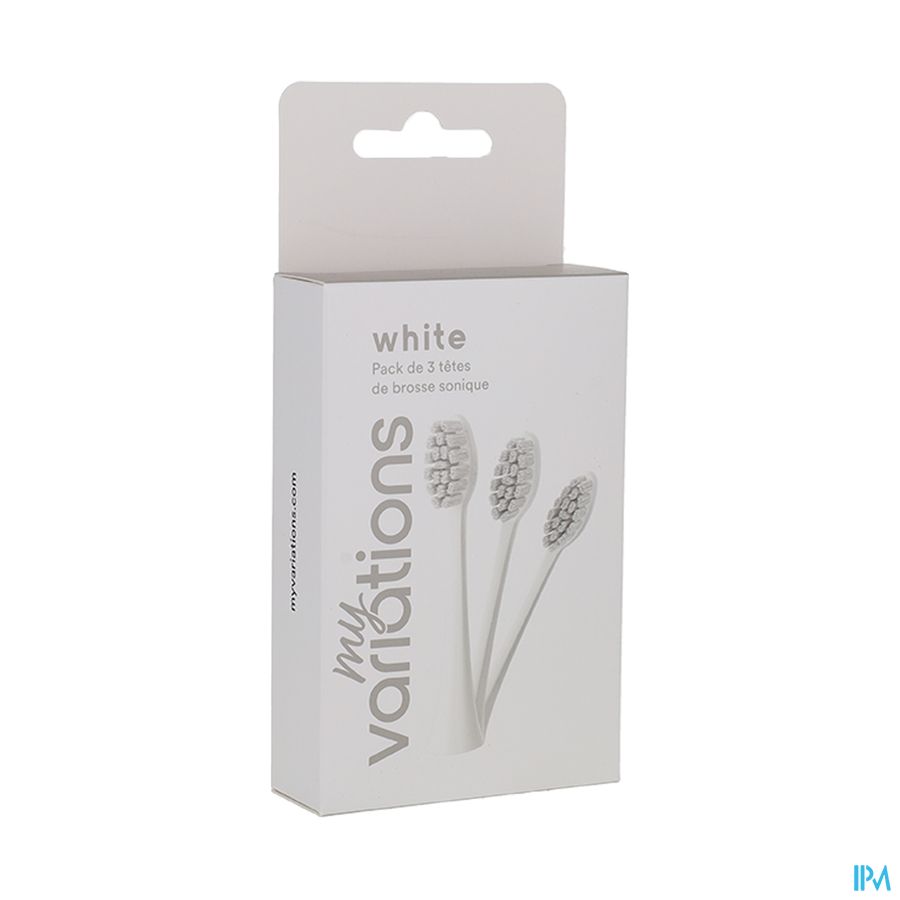 Myvariations Tete De Rechange Pour Brosse A Dents Electrique Blanche X3