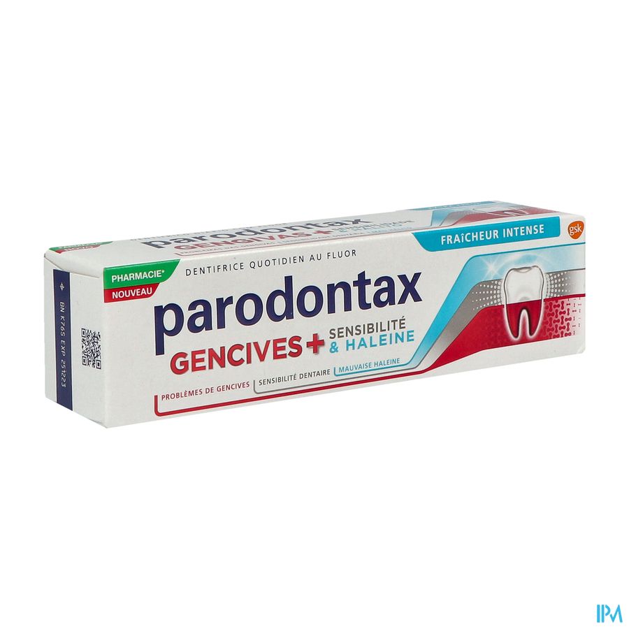 Parodontax Dentifrice Gencives + Sensibilite Haleine Fraicheur Intense 75ml