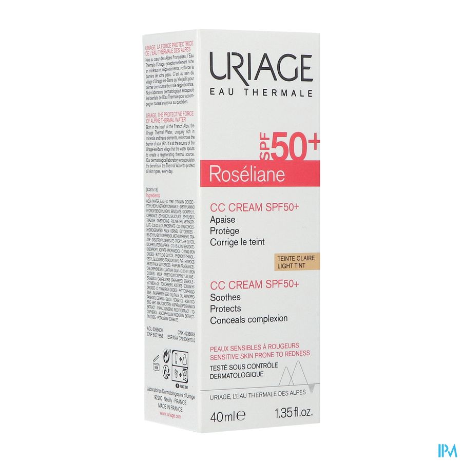 URIAGE ROSELIANE CC CR SPF50+ 40ML