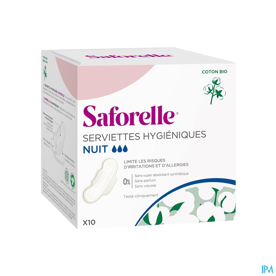 SAFORELLE COTON PROT SERV NUIT 10