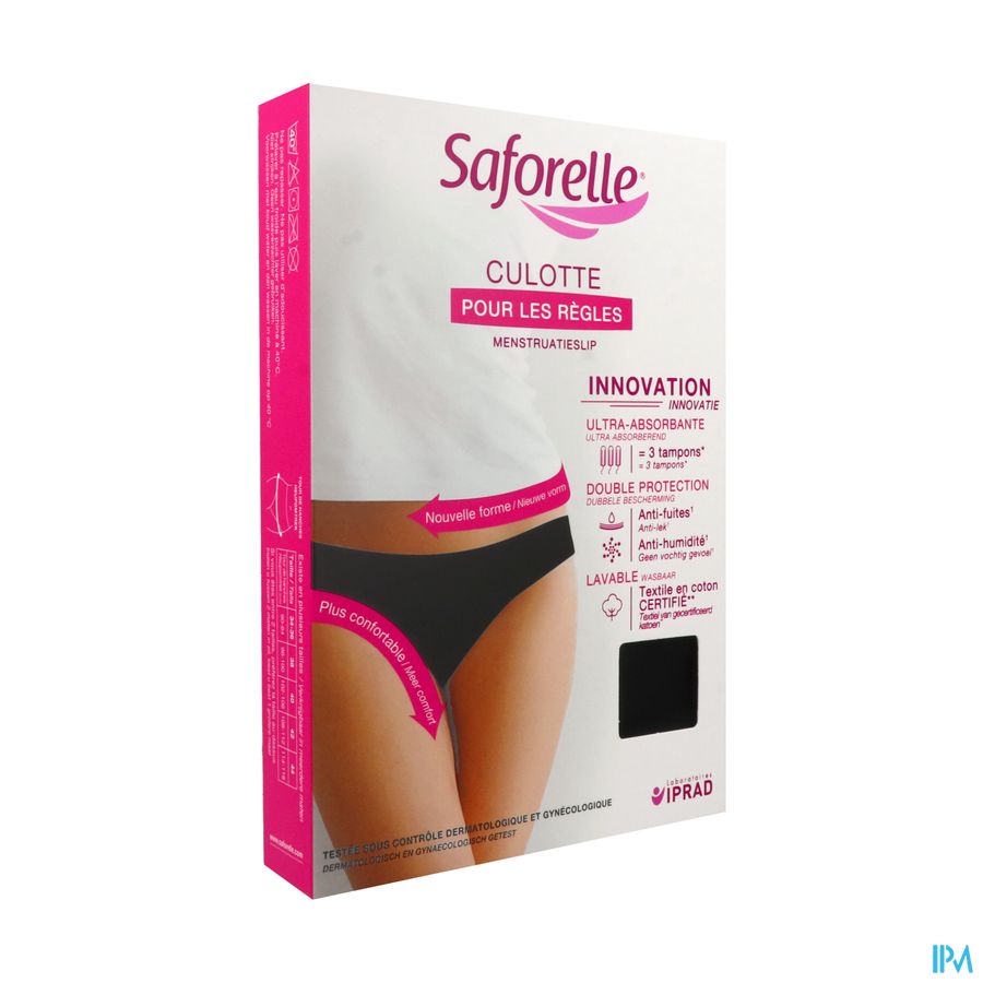 SAFORELLE CULOTTE ABSORB NOIR TXXL