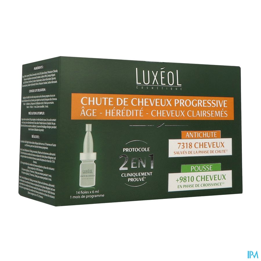 Luxeol Traitement Antichute Progressive 3en1 Ampoules 14