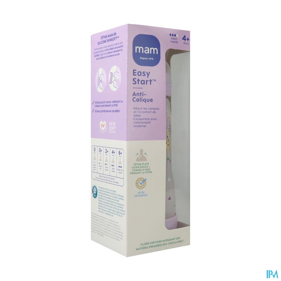 MAM BIB E ST A/COL LILAS D3 320ML