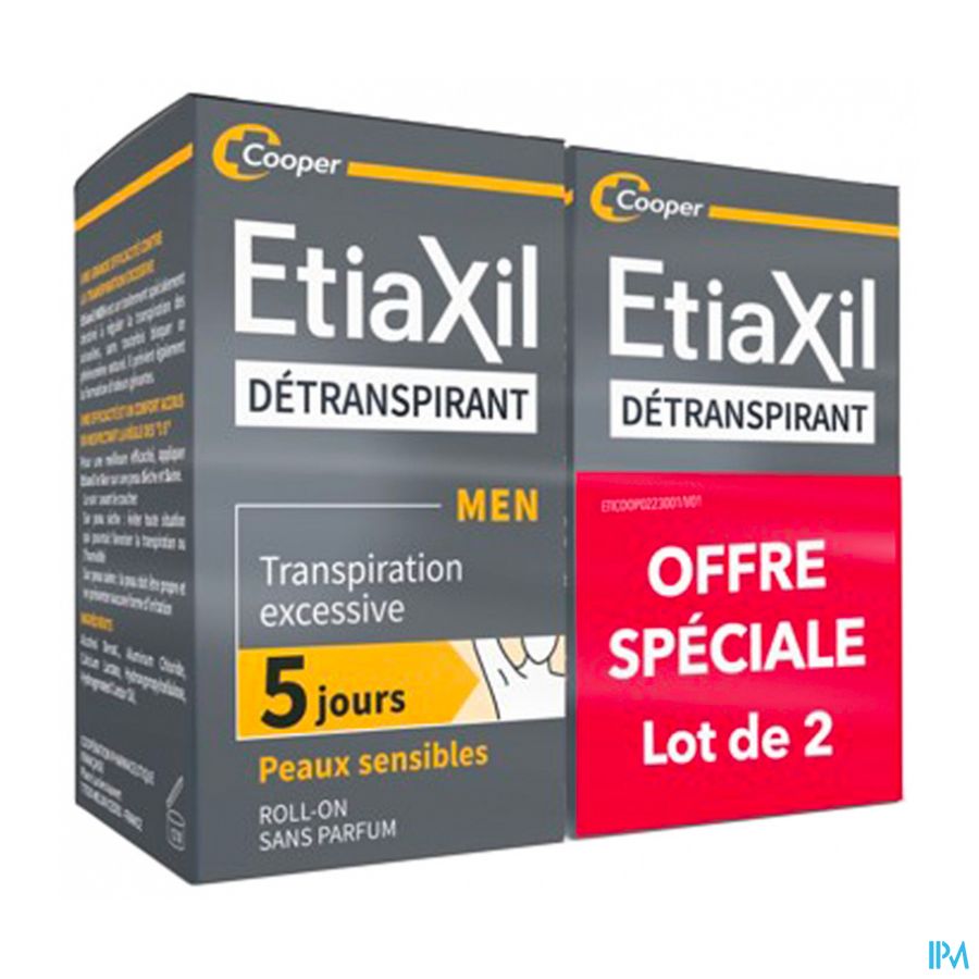 ETIAXIL MEN DETRANSP ROLLON 15MLX2