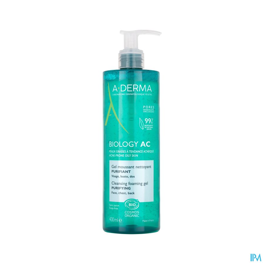 A Derma Biology Ac Gel Moussant Nettoyant Purifiant Pompe 400ml