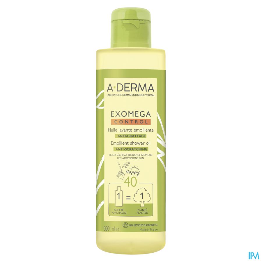 A Derma Exomega Control Huile Lavante Emolliente Antigrattage 500ml