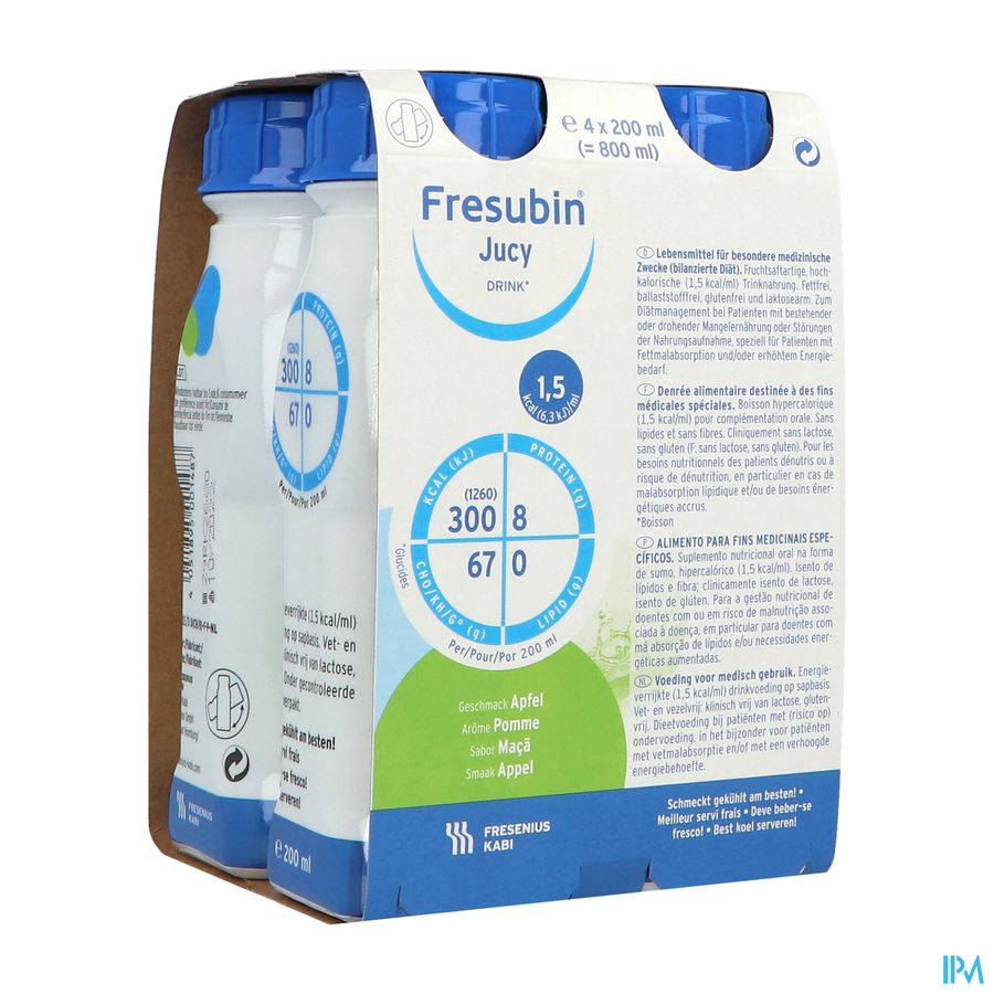 Fresubin Jucy Drink Pomme 200ml X4