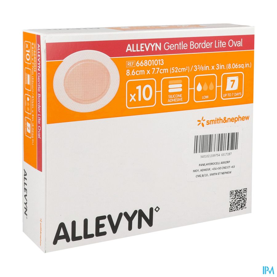 ALLEVYN GENT/BORD LIT OVAL SMAL10