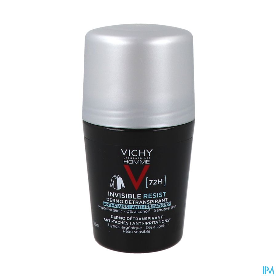 Vichy Homme Deodorant 72h Invisible Resist Roll On 50ml