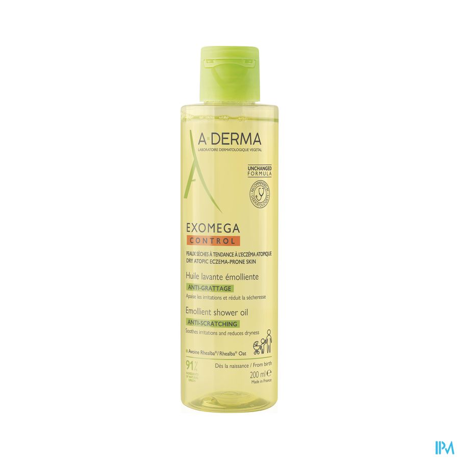 A Derma Exomega Control Huile Lavante Emolliente Antigrattage 200ml