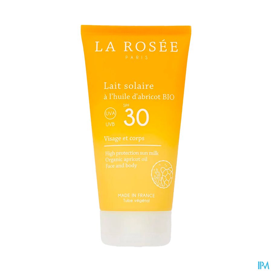 La Rosee Lait Solaire A l'huile D'abricot Bio Spf30 150ml