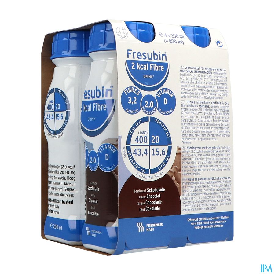 Fresubin 2kcal Fibre Drink Chocolat 200ml X4