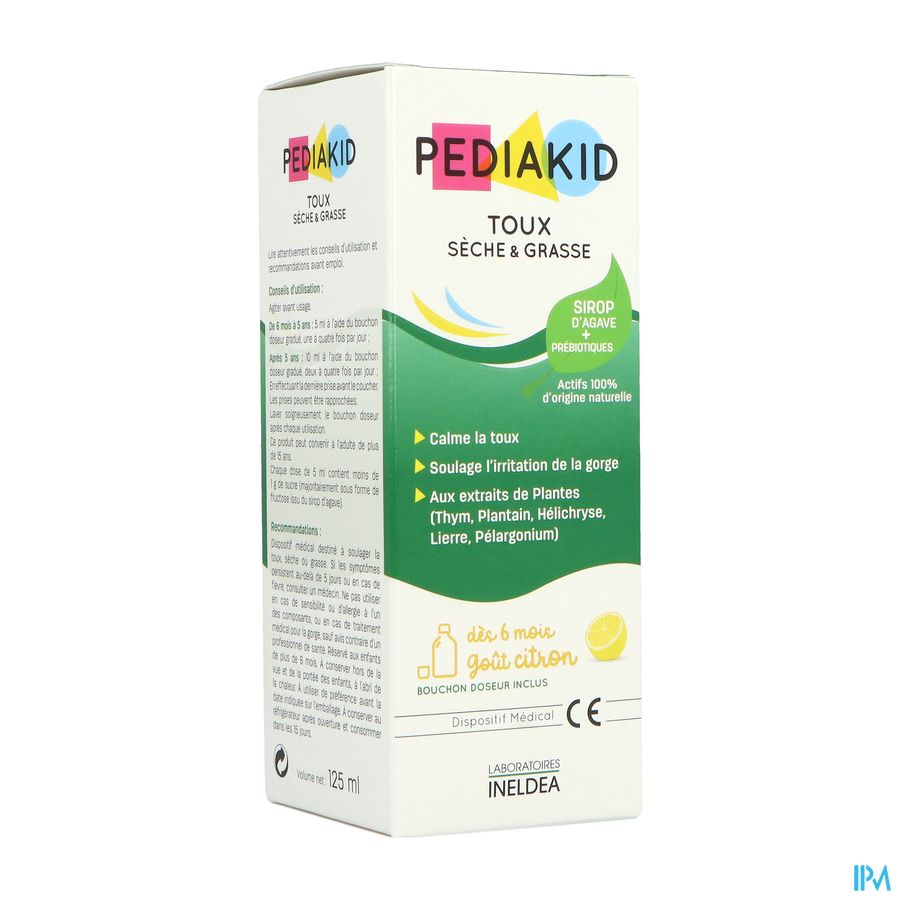PEDIAKID TOUX SECHE/GRASS SP 125ML