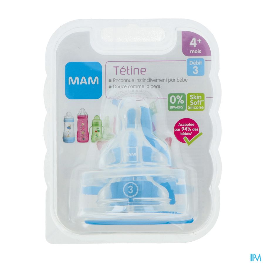TETINE MAM SILK DEBIT 3 SILIC X2