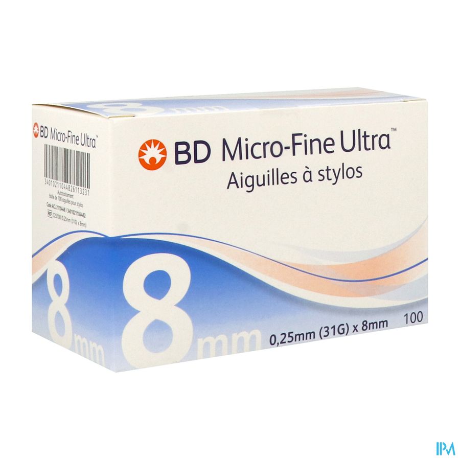 BD MICRO-FINE ULTRA 8MM 100