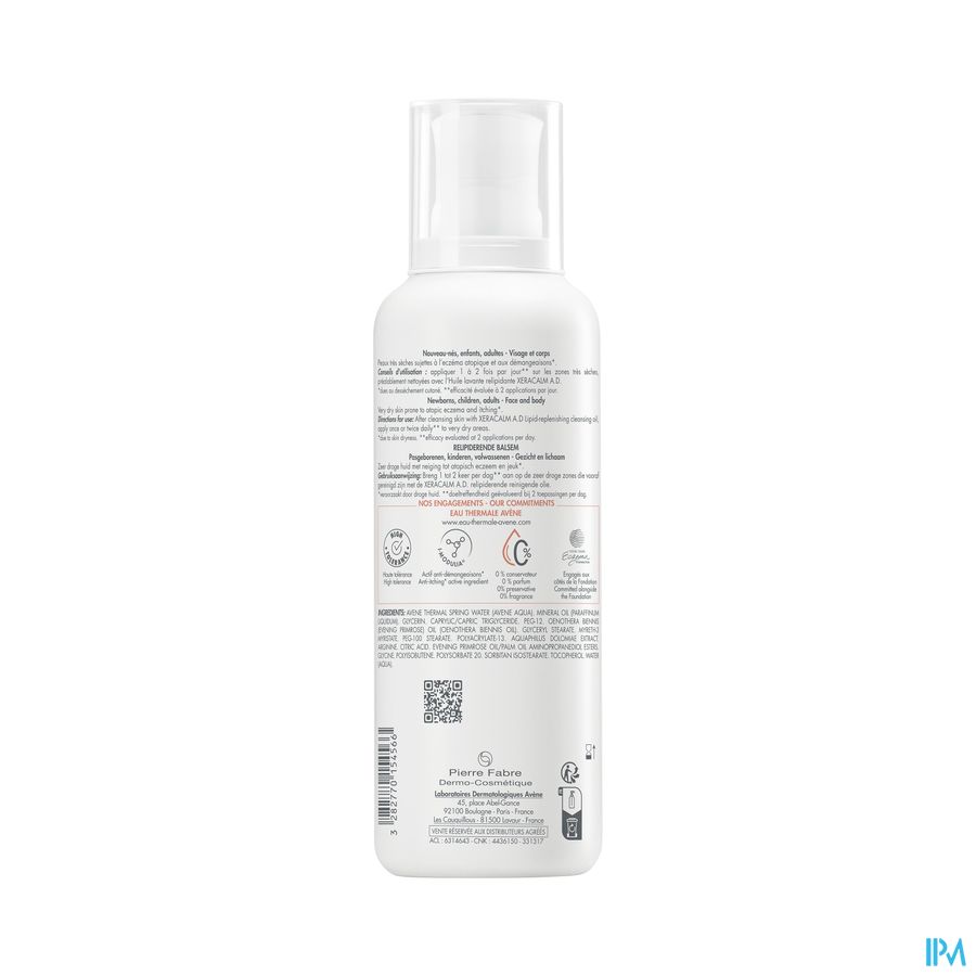 AVENE XERACALM AD BAUME RELIP400ML