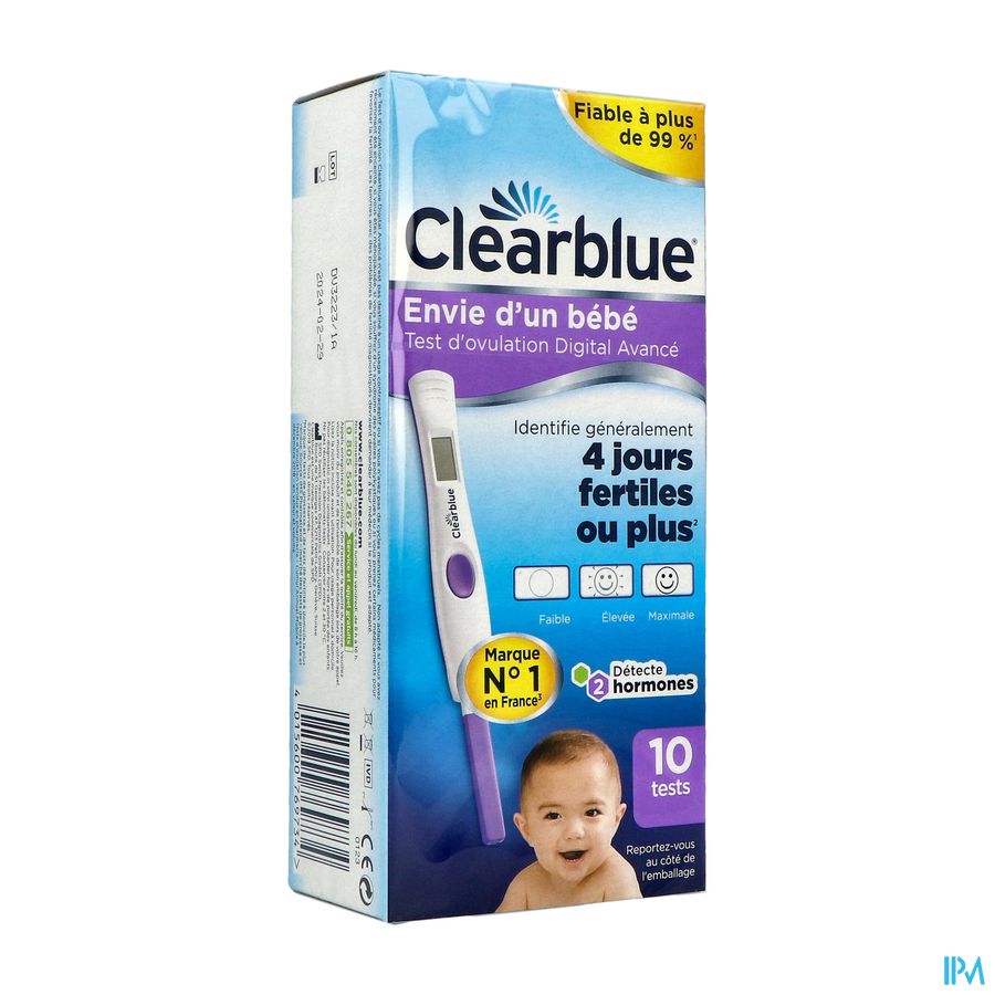 CLEARBLUE TEST OVULAT 2 HORM 10