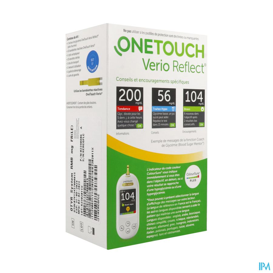 One Touch Verio Reflect Set Initiation Lecteur De Glycemie