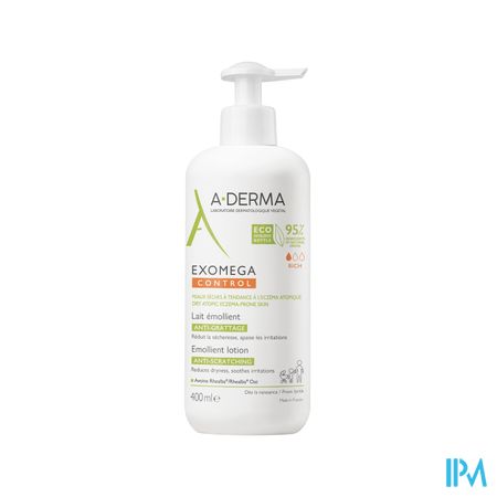 A Derma Exomega Control Lait Emollient Antigrattage Pompe 400ml