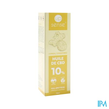 Upsense Huile Cbd 10% Full Spectrum Aromes Citron Et Gingembre 10ml