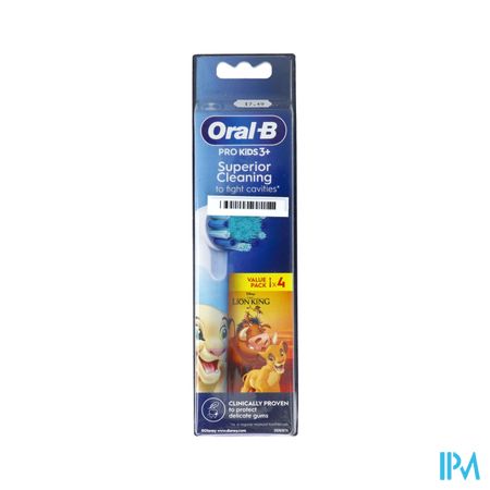 Oral B Pro Kids3+ Brossette Pour Brosse A Dents Roi Lion X4