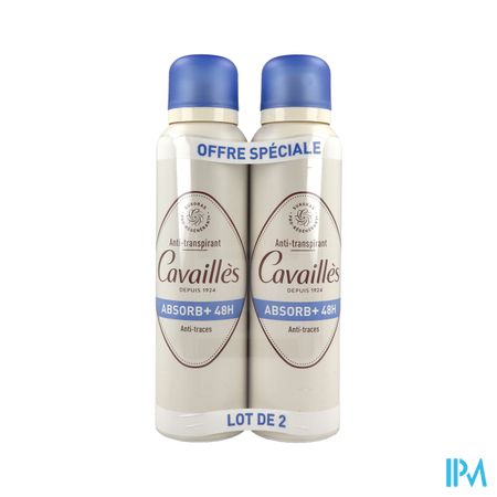 Roge Cavailles Deodorant Absorb+ 48h Spray 150ml X2