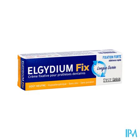 Elgydium Fix Fixation Forte Creme Fixative Gout Neutre 45g