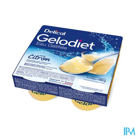Gelodiet Eau Gelifiee Citron 120g X4
