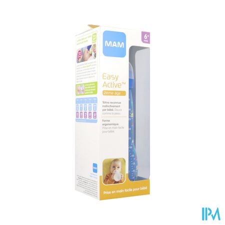 Mam Biberon Easy Active Colore 330ml Garcon Tetine Debit X