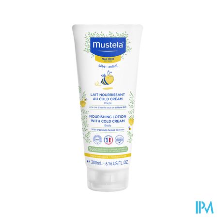 Mustela Bebe Enfant Lait Nourrissant Au Cold Cream A La Cire D Abeille Bio 200ml