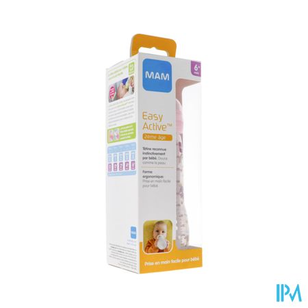 Mam Biberon Easy Active Decore 330ml Fille Tetine Debit X