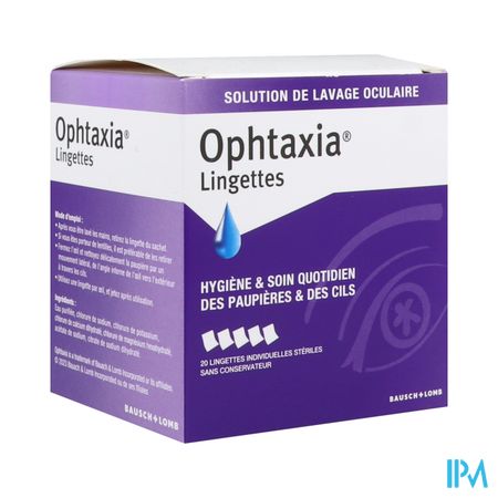 Ophtaxia Lingette Hygiene Et Soin Quotidien Paupieres Cils 20