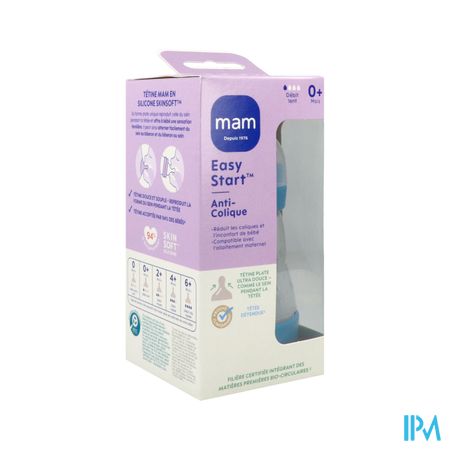 Mam Biberon Easy Start Anticolique 160ml Ocean Tetine Debit 1