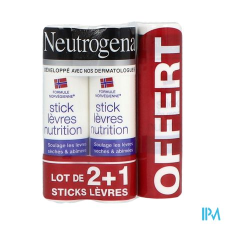 Neutrogena Stick Levres Nutrition 4g8 X3