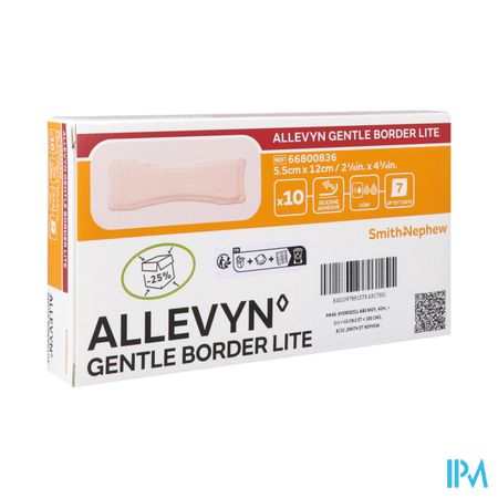 Allevyn Gentle Border Lite Pansement 5cm5 X 12cm 10