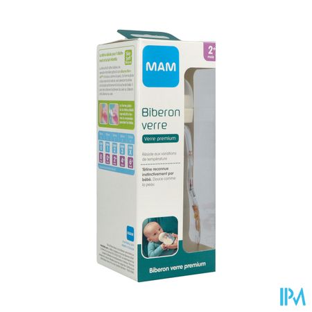 Mam Biberon Verre 260ml Lin Tetine Debit 2