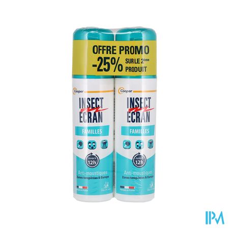 Cooper Insect Ecran Repulsif Peau Famille Spray 100ml X2 -25%