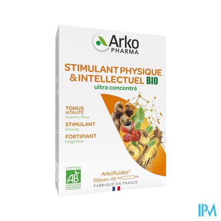 Arkopharma Arkofluides Bio Stimulant Physique Ampoule 10ml 20
