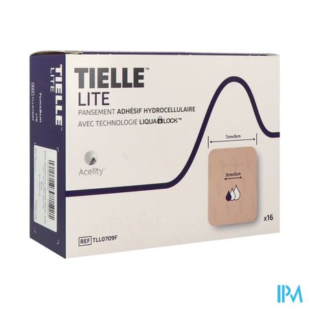 Tielle Lite Pansement 7cm X 9cm 16