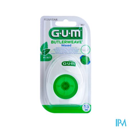 Gum Butlerweave Fil Dentaire Plat Cire Menthol 55m