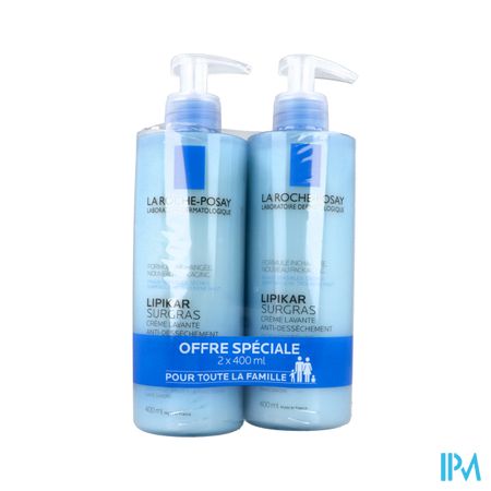 LIPIKAR SURGRAS LIQ TOIL 2X400ML