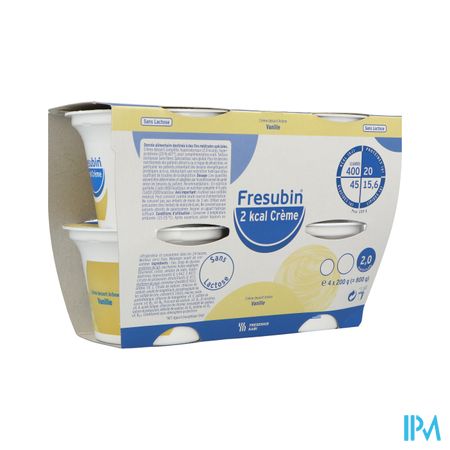 Fresubin 2kcal Creme Sans Lactose Vanille 200g X4