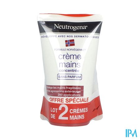 Neutrogena Creme Mains Concentree Sans Parfum 50ml X2