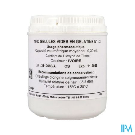 Cooper Lga Gelule Vide Opaque Ivoire 3 0ml30 1000