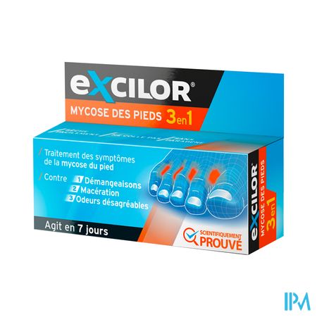 Cooper Excilor Traitement Mycose Pieds 3en1 15ml